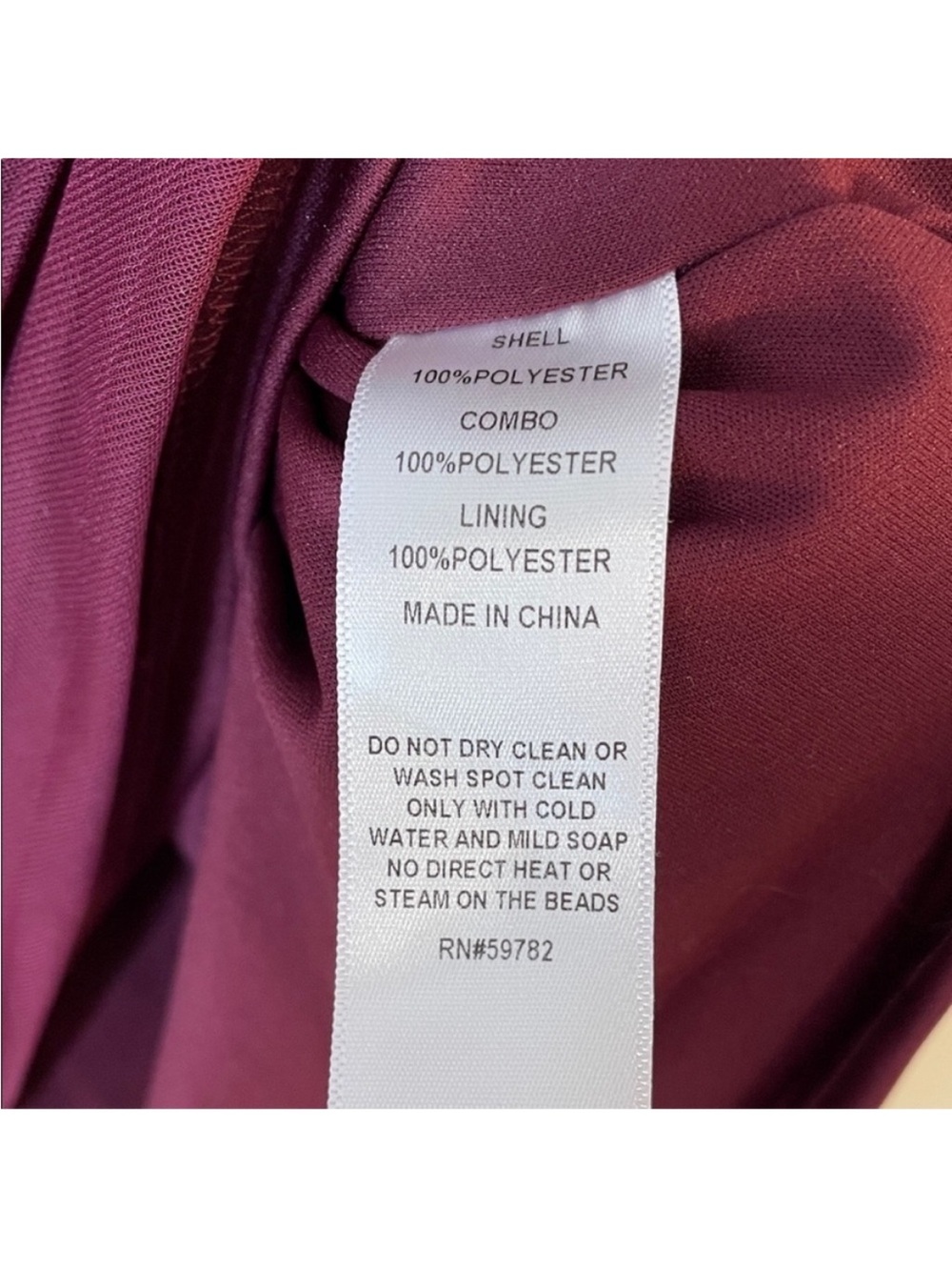 Adrianna Papell Burgundy Beaded Ruched Shirred Cocktail Dress. 20W. NWT. - Picture 9 of 12